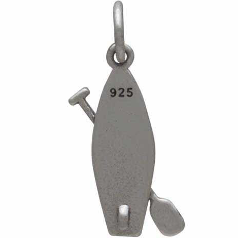Sterling Silver SUP Charm Stand Up Paddle Board Charm 20x9mm