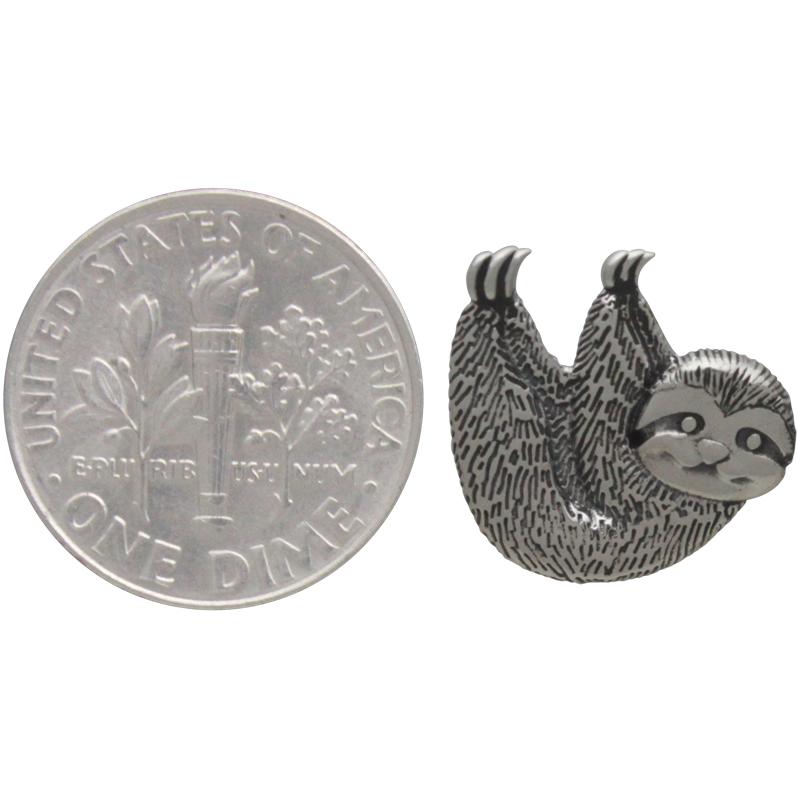 Sterling Silver Sloth Charm 15x15mm