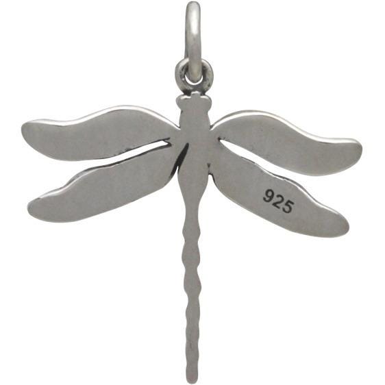 Sterling Silver Large Detailed Dragonfly Charm 24x20mm