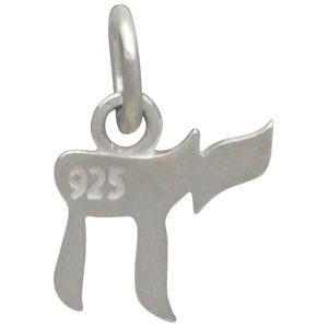 Sterling Silver Chai Life Symbol Charm - Jewish