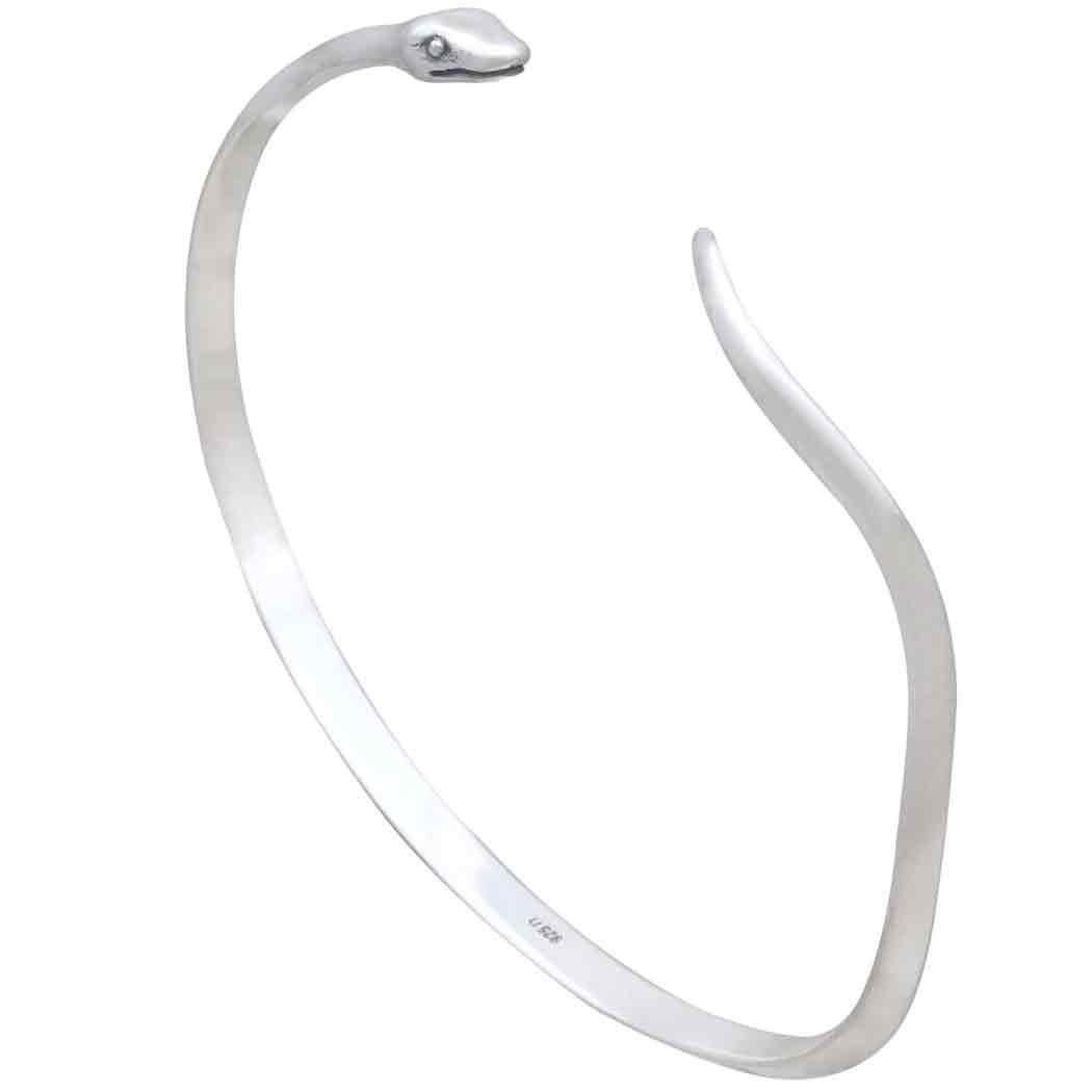 Sterling Silver Adjustable Snake Bracelet 48x62mm
