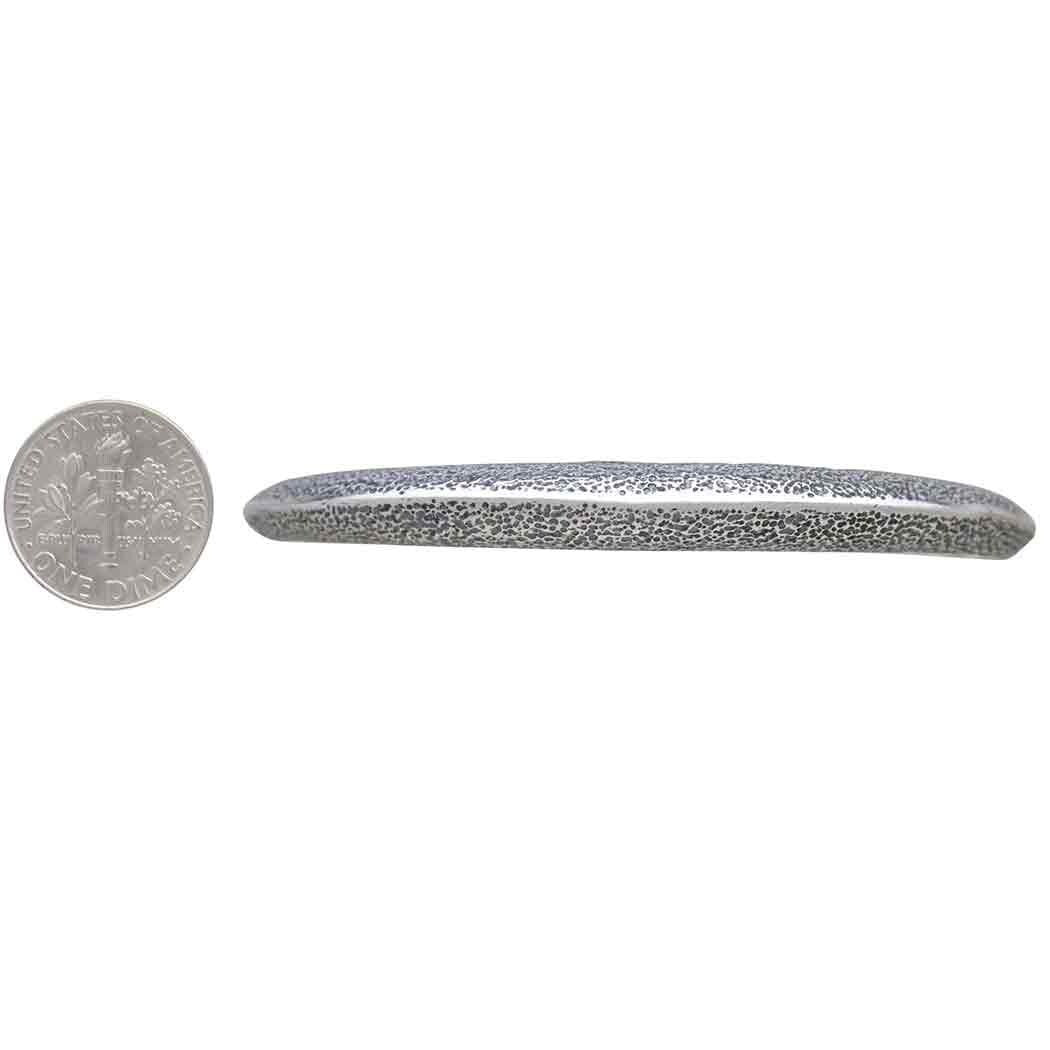 Sterling Silver Ridged Bracelet with Texture