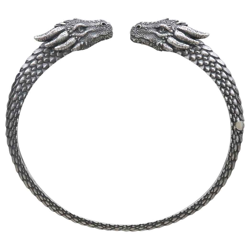 Sterling Silver Dragon Cuff Bracelet