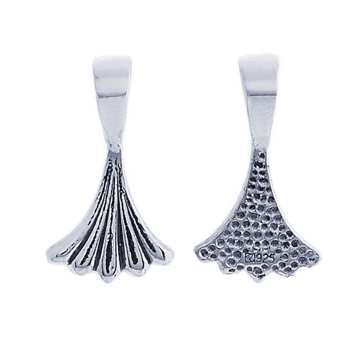 Sterling Silver Fluted Glue-On Bail