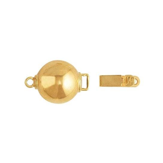 14k yellow gold bead safety clasp