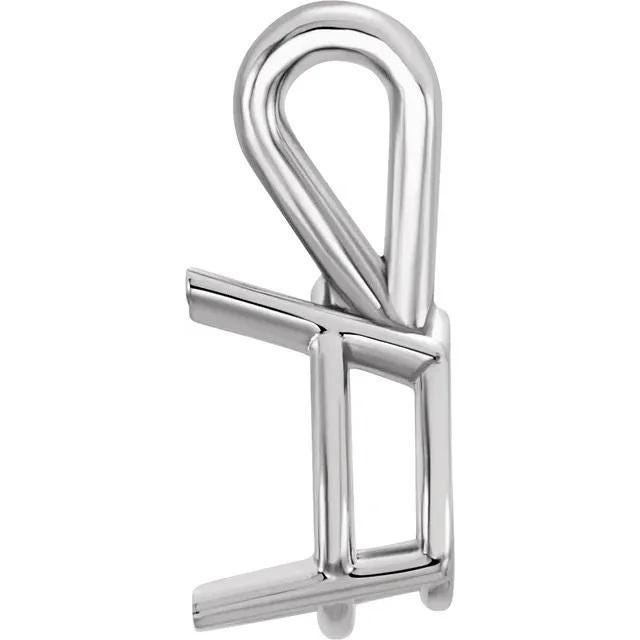 Pear 4-Prong Pendant Mounting in 14k Gold, choose your size