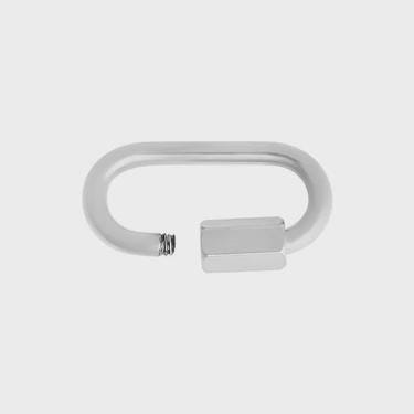 18K Gold PVD Stainless Steel Classic Carabiner, available in silver or gold