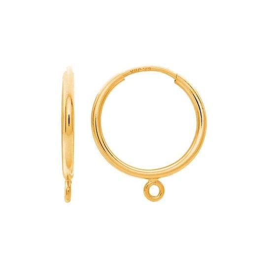 Endless Hoop Earring with Closed Ring in 14/20 Yellow Gold-Filled , choose your size