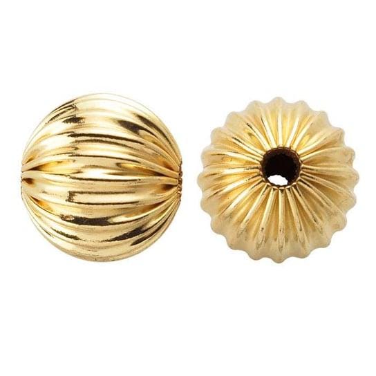 14/20 Yellow Gold-Filled Corrugated Round Bead, 5 sizes available