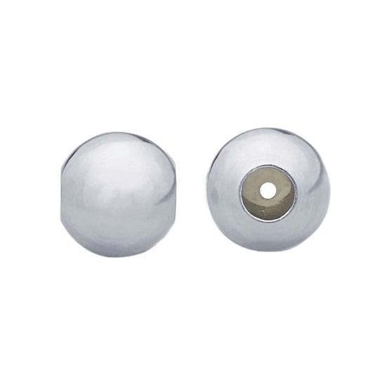 Sterling Silver Smart Bead with Silicone Insert - 8mm (Pair)