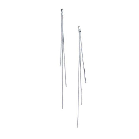 Sterling Silver 3-Strand Snake Chain Dangle Component, sold in pairs
