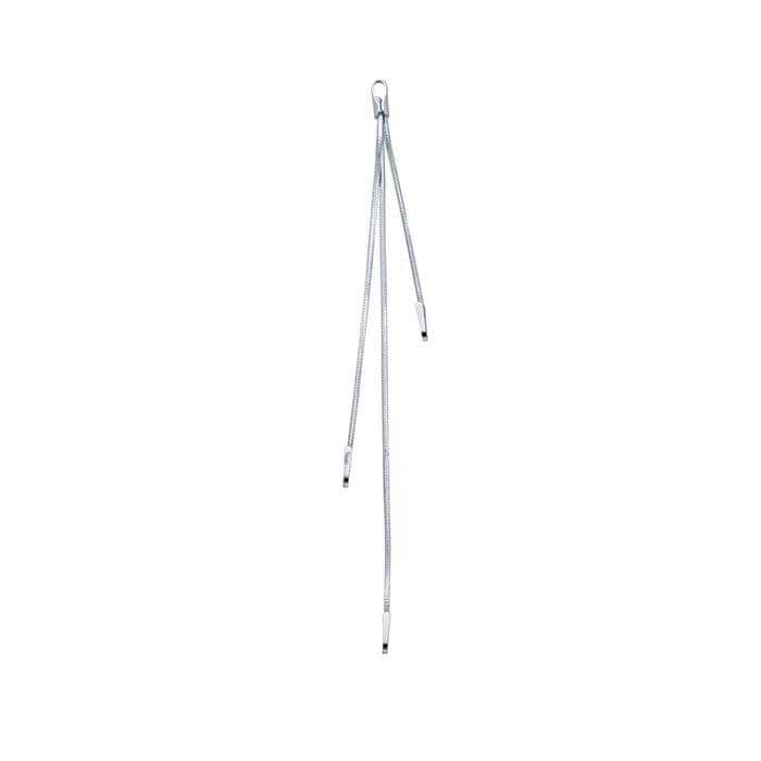Sterling Silver 3-Strand Component with Closed Rings