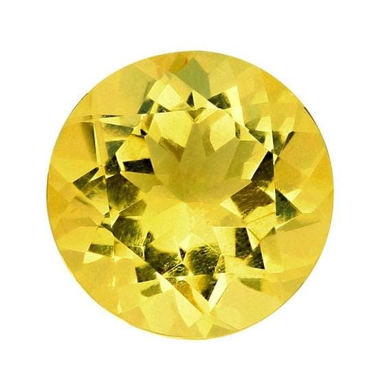 Yellow Citrine 5mm Round Faceted Gemstone, A-Grade
