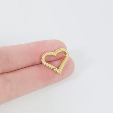 Stainless Steel or 18K Gold PVD Small Heart Carabiner, choose your color