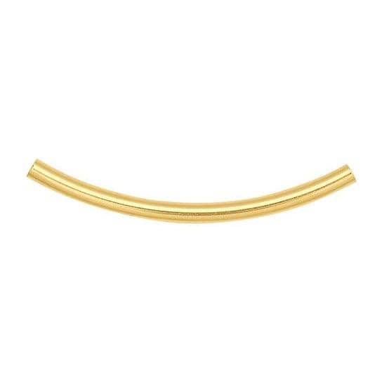 14/20 Yellow Gold-Filled Curved Tube Bead, 4 sizes available, sold per piece
