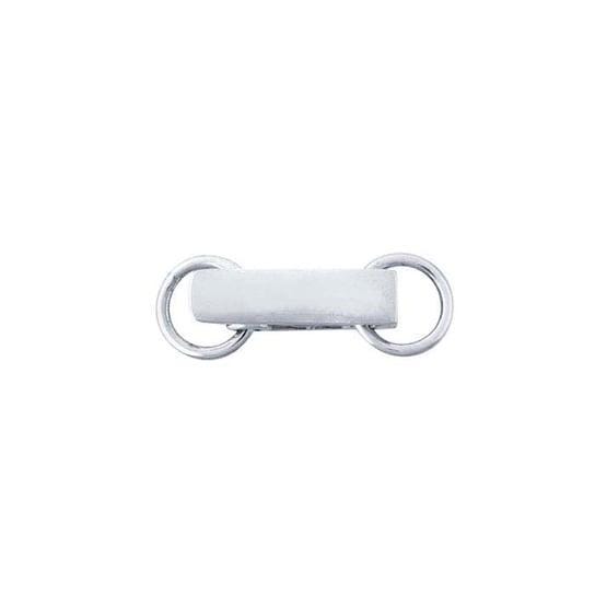 Sterling Silver 20 x 7mm Fold-Over Clasp with Attach Rings