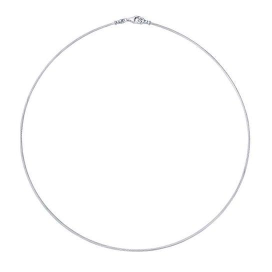 Sterling Silver 1.25mm Cable Neck Wire in 16 or 18 inch