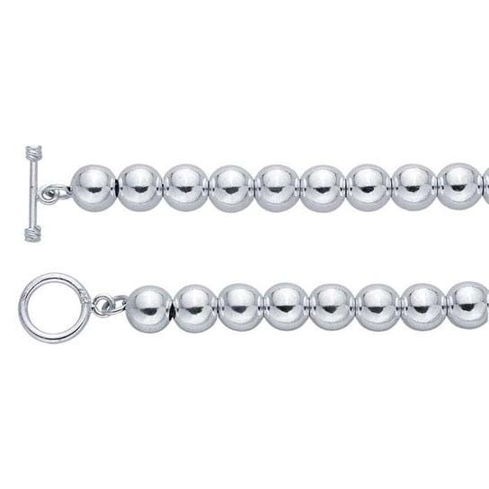 Sterling Silver 8mm Bead Chain Bracelet, 7inch