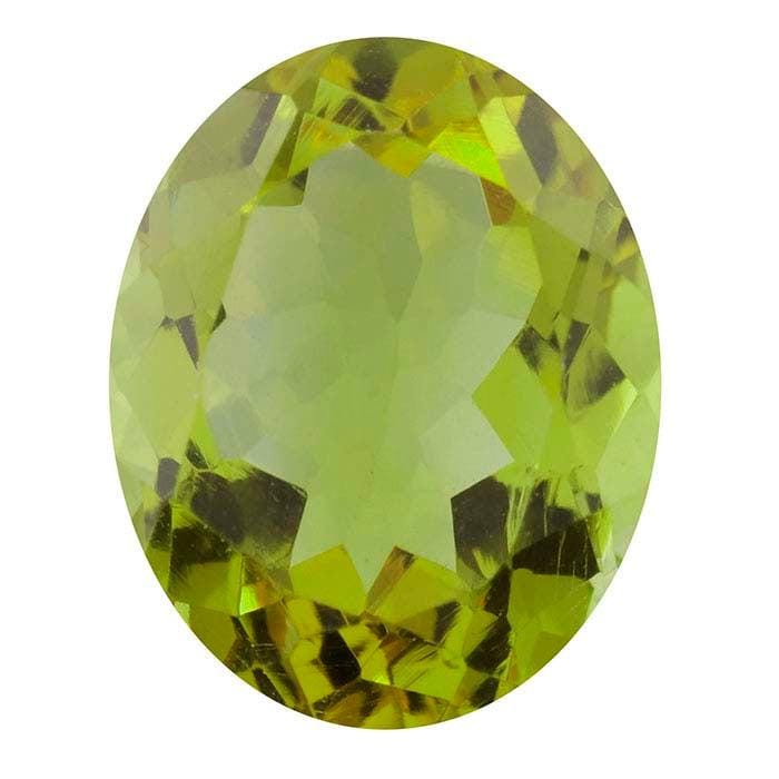 Peridot 7 x 5mm Oval Faceted Gemstone, AA-Grad