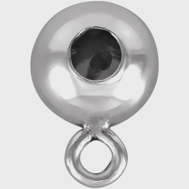 3mm Silicone Stopper Bead: Sterling Silver, Gold Filled, or 14k Gold