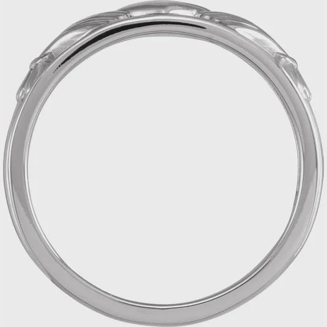 Men's 11 mm Claddagh Flat Band in 925 Sterling Silver or 14k Gold