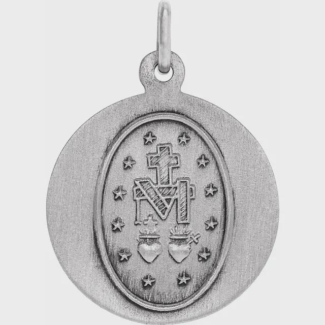 Miraculous Medal in Sterling Silver or 14k Gold, 3 sizes available