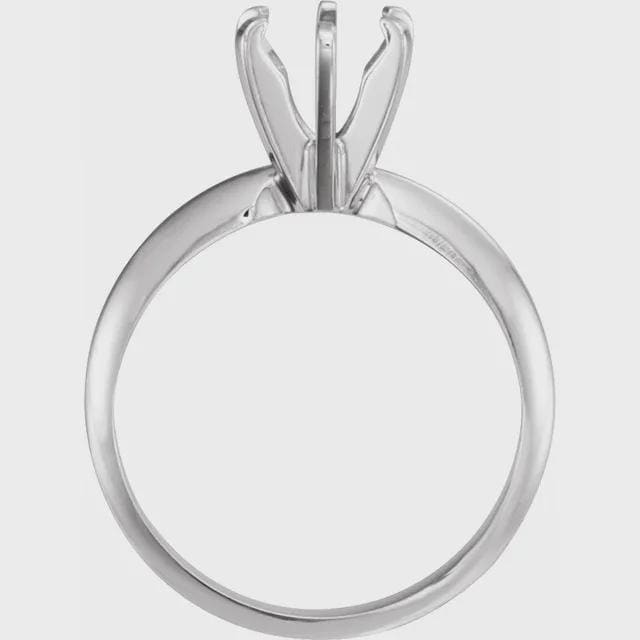 1 ct. Round Notched 6-Prong Solitaire Mounting in 10k Gold, or 14k Gold