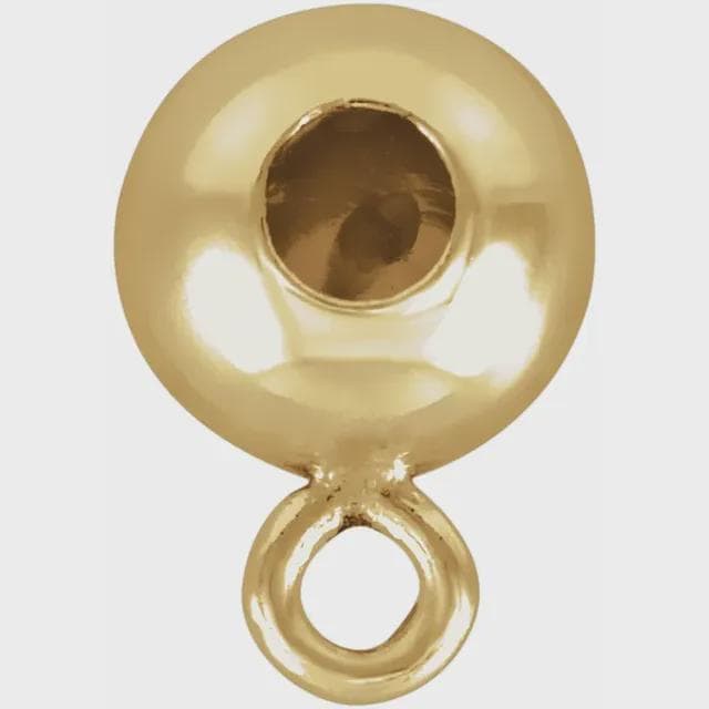 3mm Silicone Stopper Bead: Sterling Silver, Gold Filled, or 14k Gold