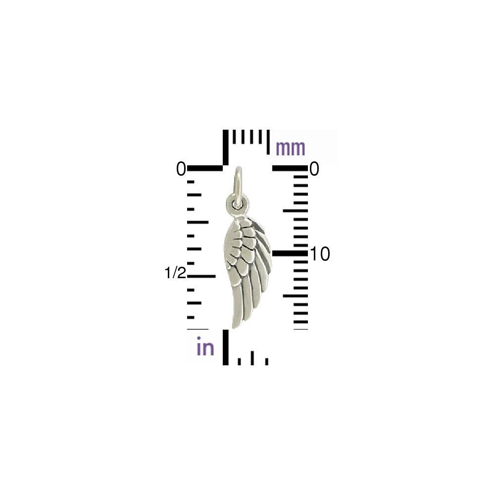 Sterling silver angel wing charm, choose left or right