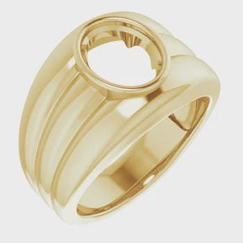 Sterling Silver 5 mm Square Ring Mounting, customizing available in metal and settings