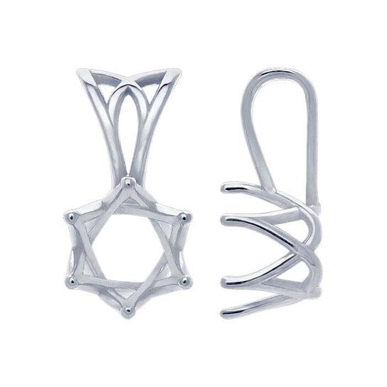 14K Yellow or White Gold Round Swirl Heart Pendant Mounting, choose your setting size