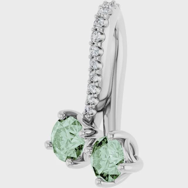 14K White .05 CTW Natural Diamond Semi-Set 16-18" Pendant, or Necklace,