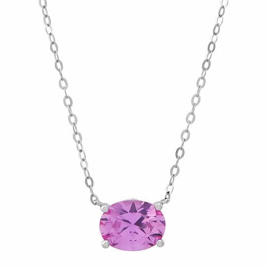 10K White Gold Gemstone-Set Necklace, 5 choices