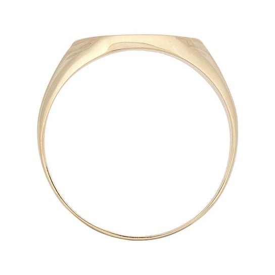 10K Yellow Gold Mens Hexagon Ring, engravable ring