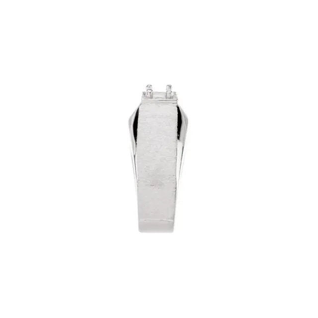 Men's Round Three-Stone Ring Mounting 4.4mm Prong, in Sterling silver, 14k Twotone, 14k Y Gold, 14k W gold