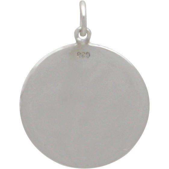 Sterling Silver Mountain Pendant with Bronze Star