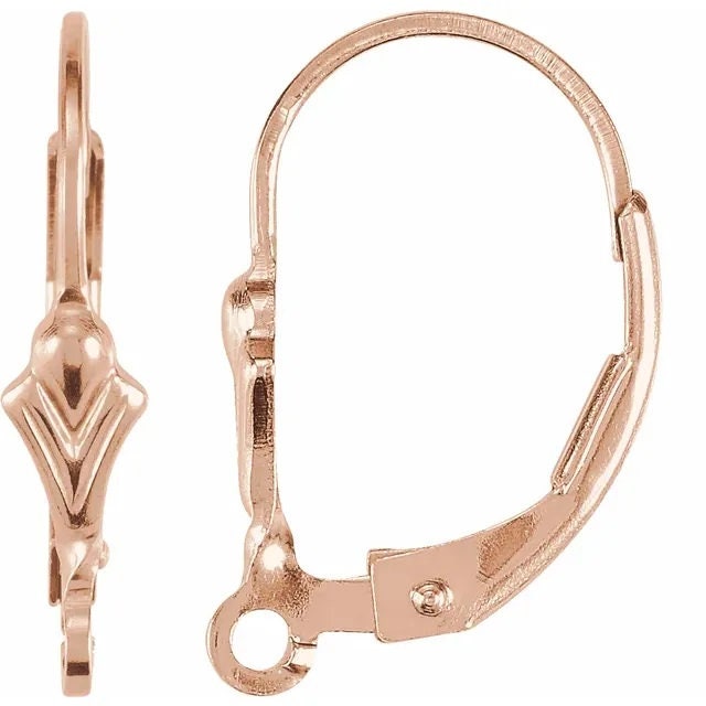 Fleur-de-Lis Lever Back Earring Top, available in 14k , gold filled, and Sterling Silver