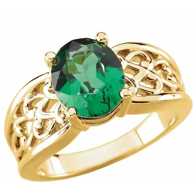 Filigree Ring Mounting, oval 10x8 prong mounting in Sterling Silver, or 14k Gold, rose gold, or white gold,