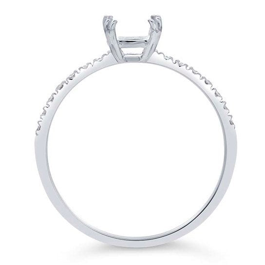 14K White Gold .85-Ct. Semi-Mount Engagement Ring Mounting