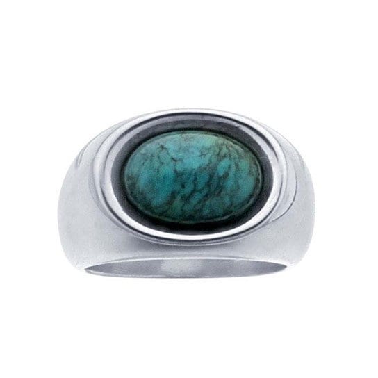 Sterling Silver Tapered 14 x 10mm Oval Cabochon Ring Mounting