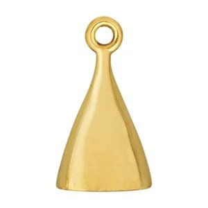 Briolette Dangle Cap in 14k Gold or Sterling Silver, 2 sizes available