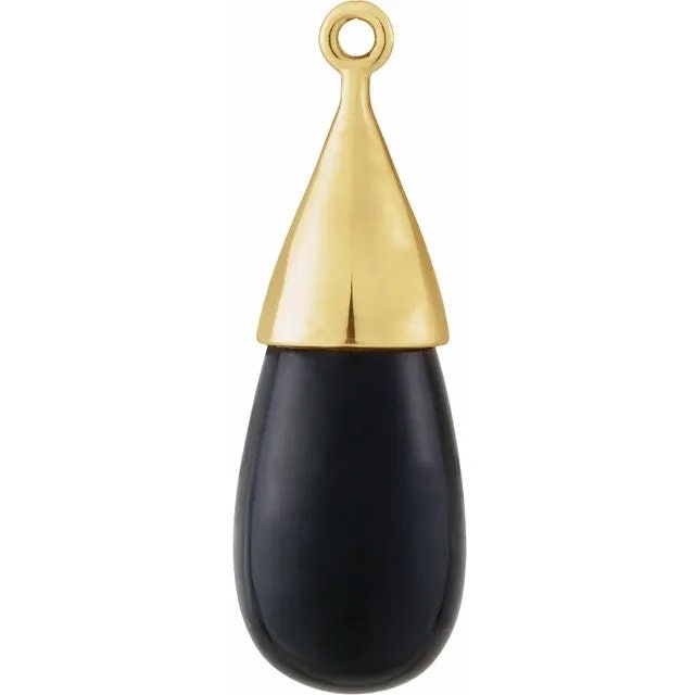 Briolette Dangle Cap in 14k Gold or Sterling Silver, 2 sizes available