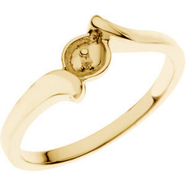 Ring for 7mm Pearl, chose Sterling Silver, or 14k Gold