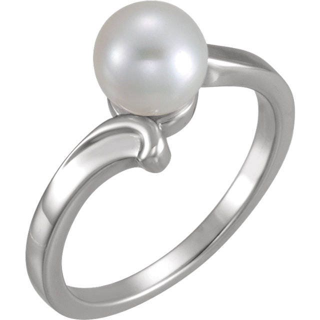 Ring for 7mm Pearl, chose Sterling Silver, or 14k Gold