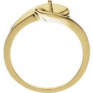 Pearl ring setting, in Sterling Silver or 14k Gold, available also set with Akoya Pearl