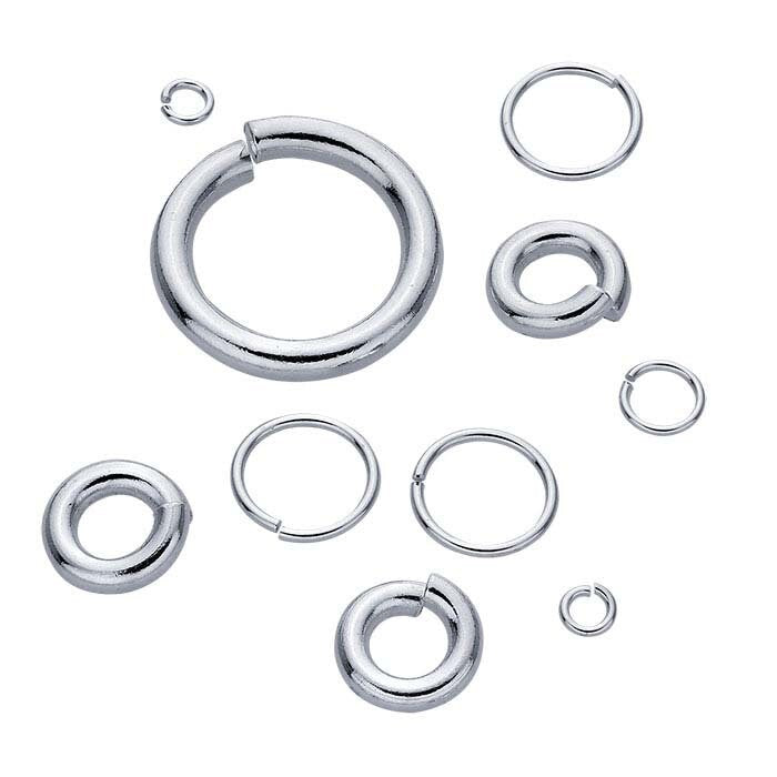 1dz. Round Jump Ring, 925 Sterling Silver, 21g