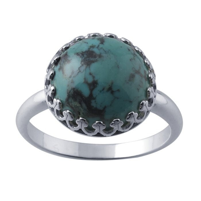 Sterling Silver Round Gallery Wire Bezel Ring Mounting