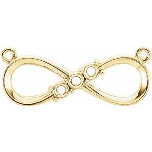 3-Stone Infinity-Inspired Pendant Mounting available in Sterling Silver and 14k gold