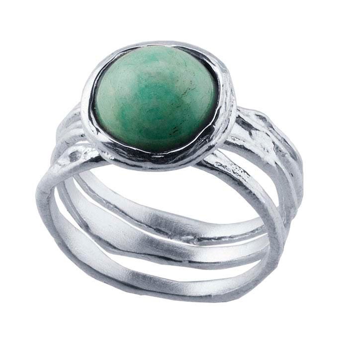 Sterling Silver Textured Pearl Cup Ring Mounting with Peg