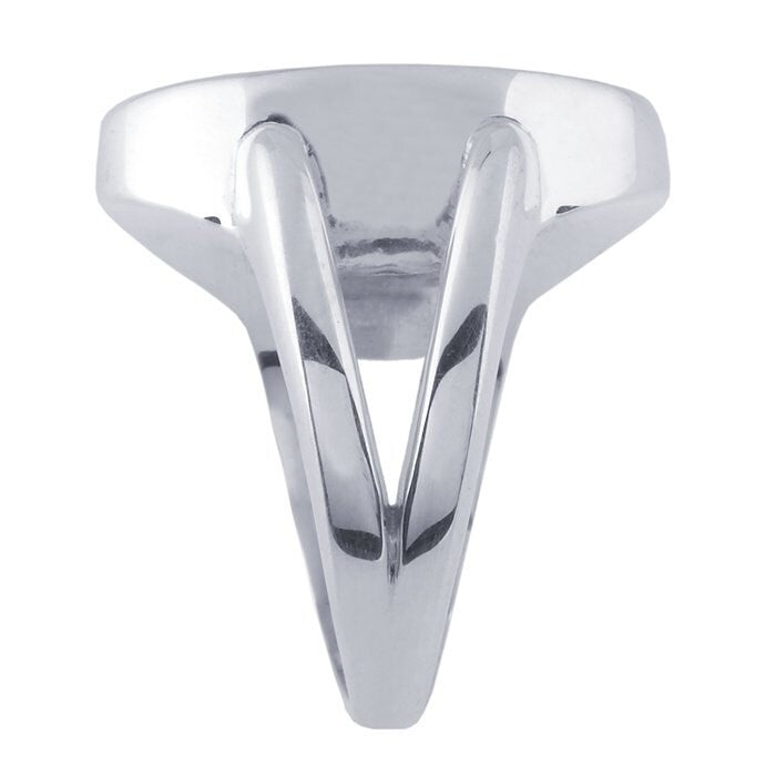 Sterling Silver Oval Split Shank Ring Mounting